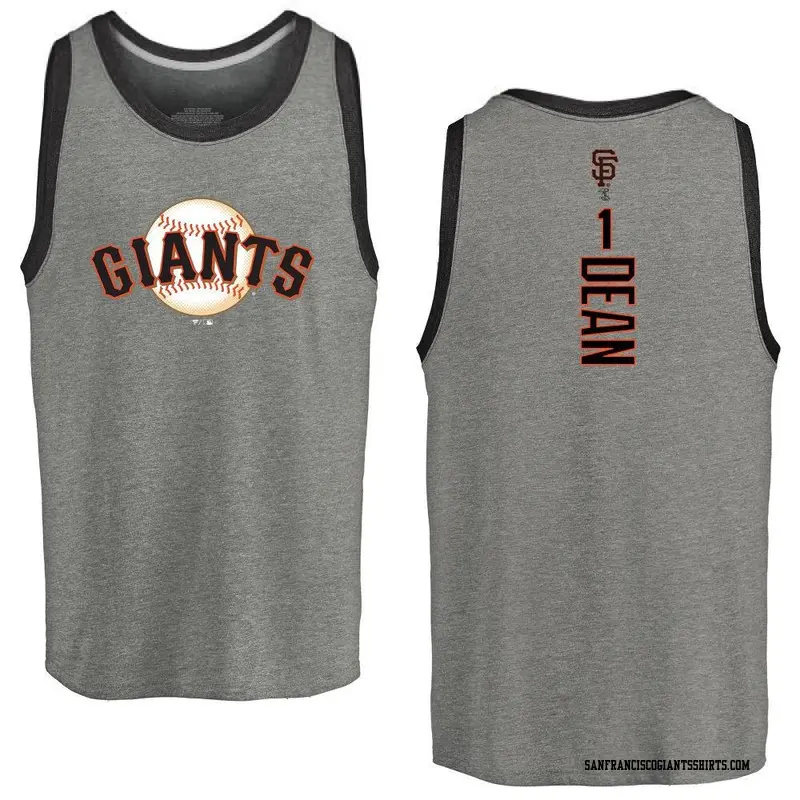 Men's San Francisco Giants ＃1 Austin Dean Gray Backer Tank Heathered