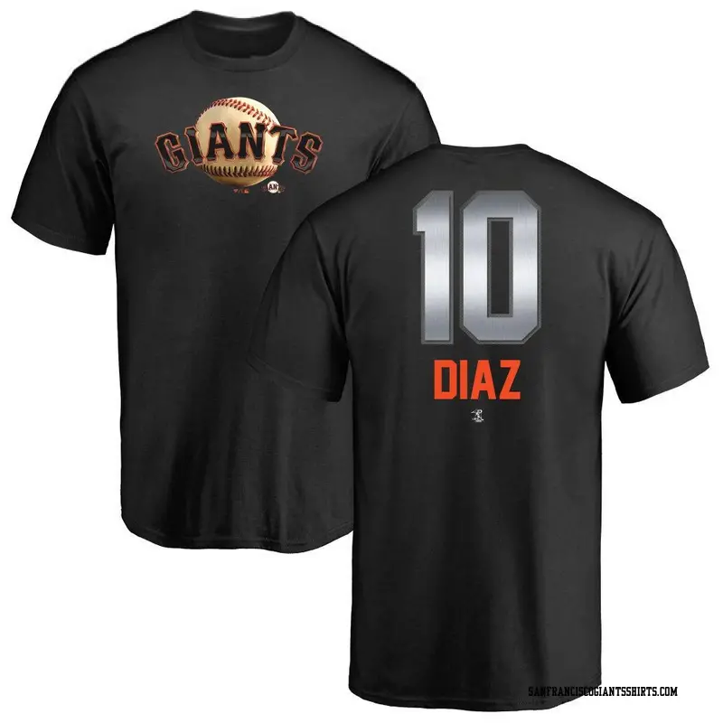 Men's San Francisco Giants ＃10 Isan Diaz Black Branded Midnight Mascot T-Shirt