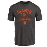 Men's San Francisco Giants ＃10 Johan Camargo Black Base Runner T-Shirt