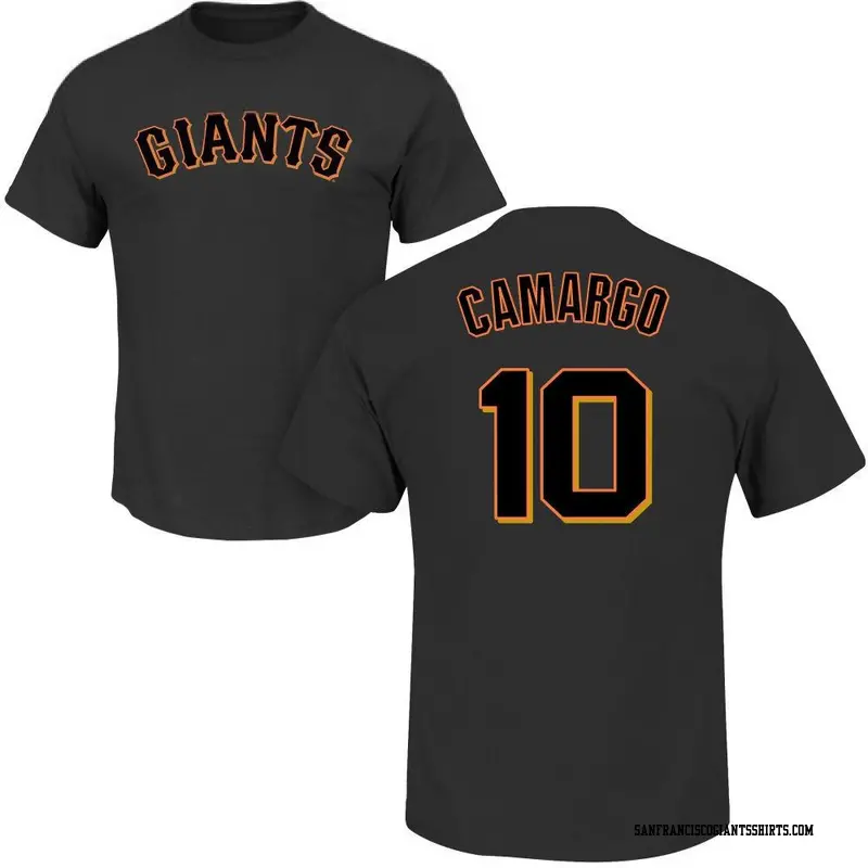 Men's San Francisco Giants ＃10 Johan Camargo Black Roster Name & Number T-Shirt