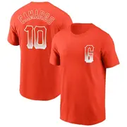 Men's San Francisco Giants ＃10 Johan Camargo Orange City Connect Name & Number T-Shirt