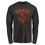 Men's San Francisco Giants ＃14 Patrick Bailey Black Branded Base Runner Long Sleeve T-Shirt