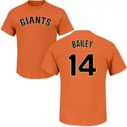 Men's San Francisco Giants ＃14 Patrick Bailey Orange Roster Name & Number T-Shirt