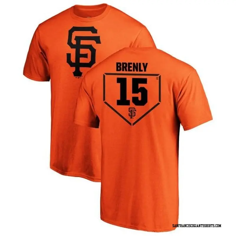 Men's San Francisco Giants ＃15 Bob Brenly Orange Branded RBI T-Shirt