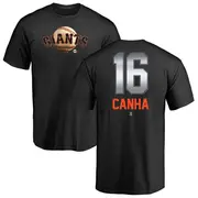 Men's San Francisco Giants ＃16 Mark Canha Black Midnight Mascot T-Shirt