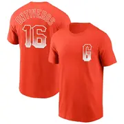 Men's San Francisco Giants ＃16 Steve Ontiveros Orange City Connect Name & Number T-Shirt