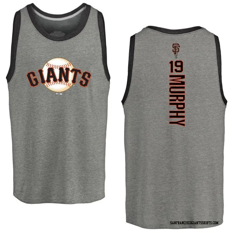 Men's San Francisco Giants ＃19 Tom Murphy Gray Backer Tank Heathered