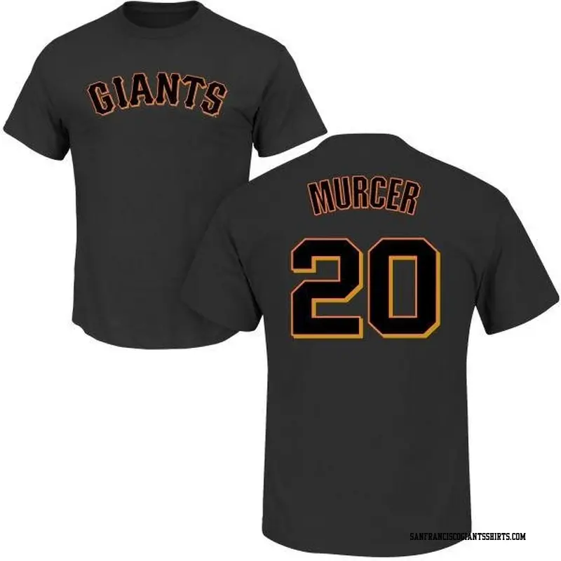 Men's San Francisco Giants ＃20 Bobby Murcer Black Roster Name & Number T-Shirt