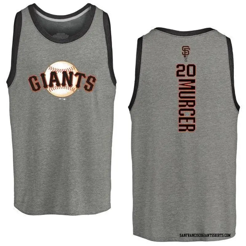 Men's San Francisco Giants ＃20 Bobby Murcer Gray Branded Backer Tank Heathered