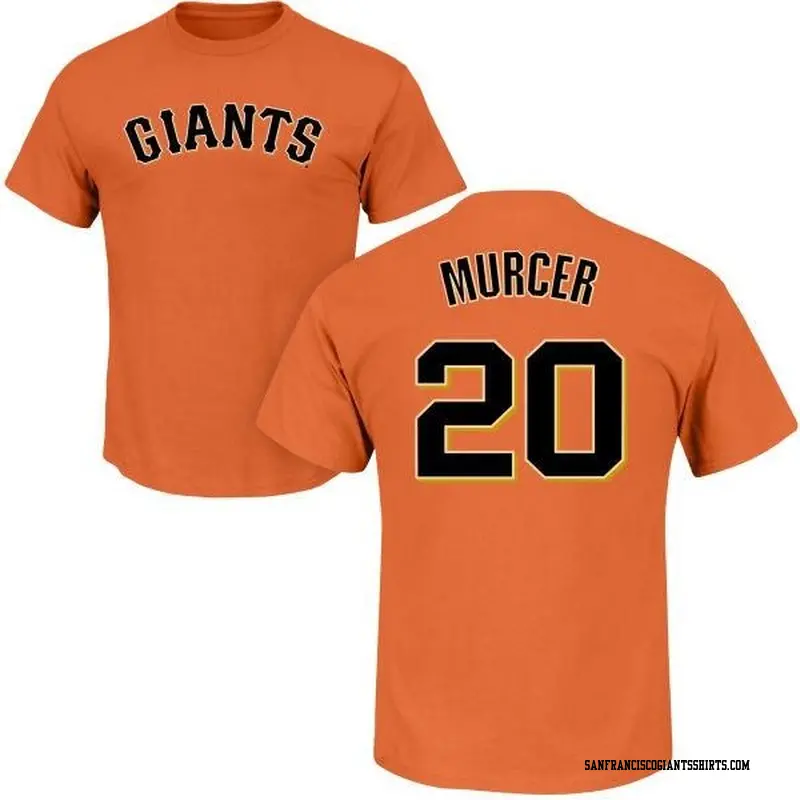 Men's San Francisco Giants ＃20 Bobby Murcer Orange Roster Name & Number T-Shirt