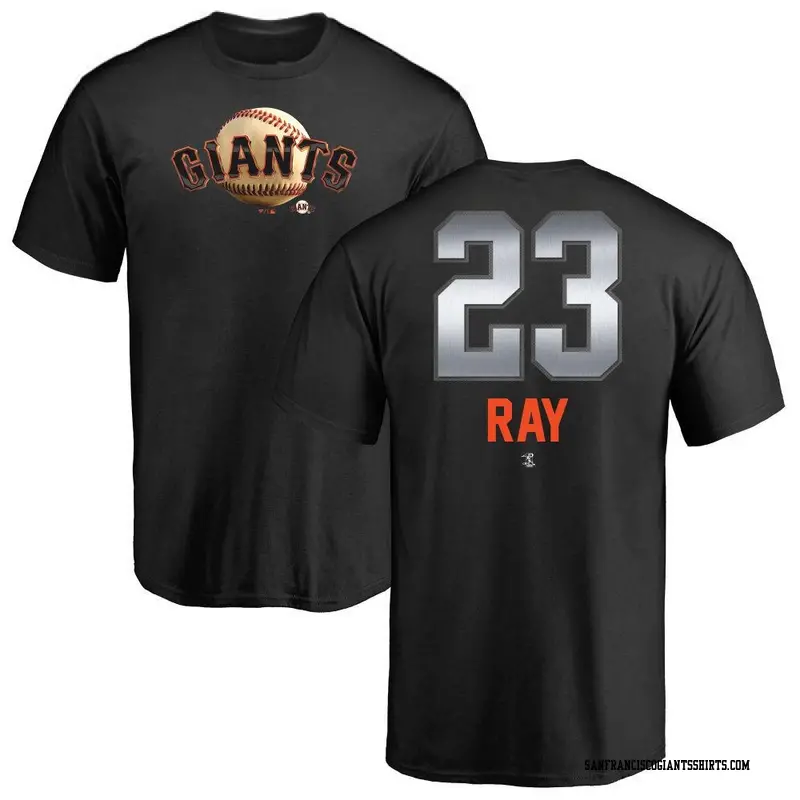 Men's San Francisco Giants ＃23 Robbie Ray Black Midnight Mascot T-Shirt