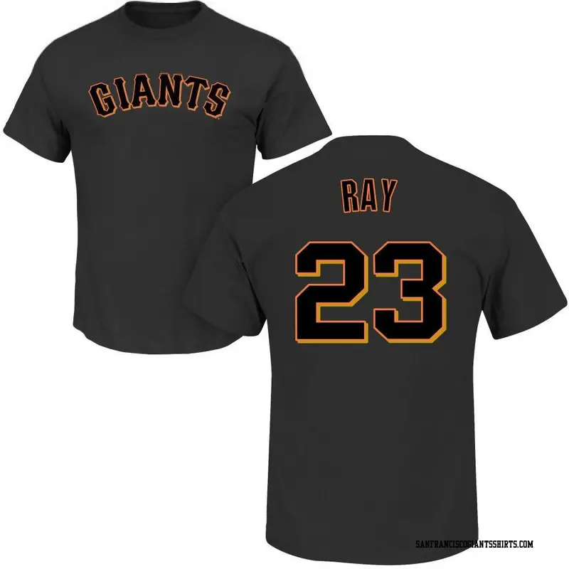 Men's San Francisco Giants ＃23 Robbie Ray Black Roster Name & Number T-Shirt