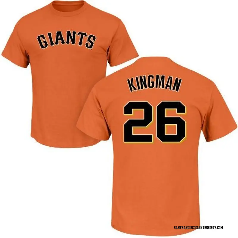 Men's San Francisco Giants ＃26 Dave Kingman Orange Roster Name & Number T-Shirt