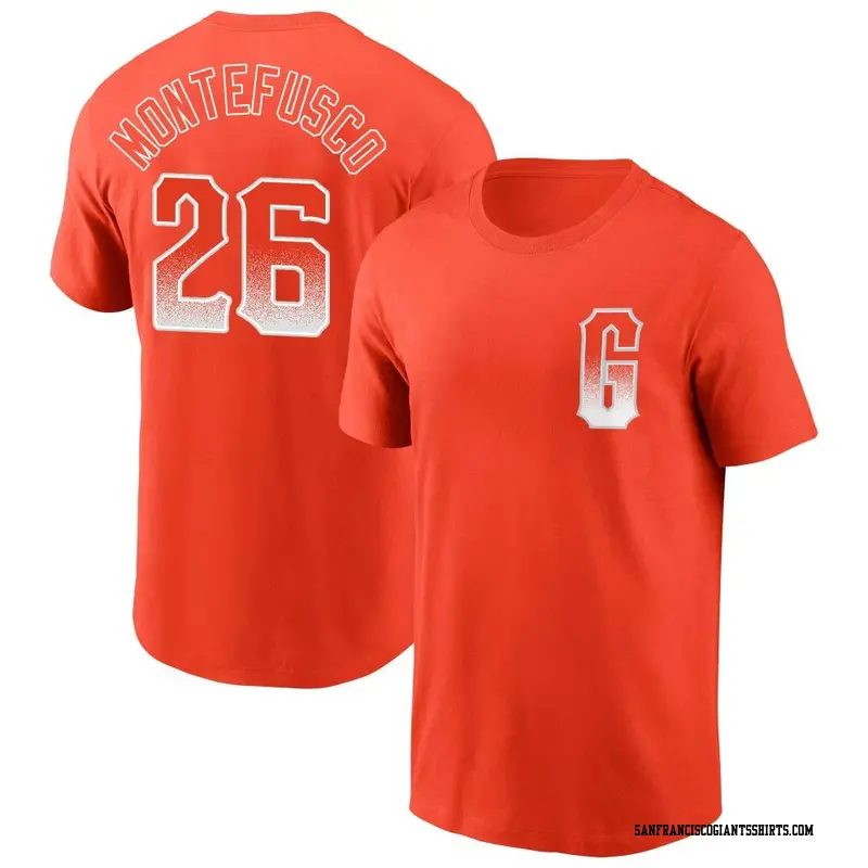 Men's San Francisco Giants ＃26 John Montefusco Orange City Connect Name & Number T-Shirt