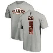 Men's San Francisco Giants ＃26 TJ Hopkins Ash Backer T-Shirt