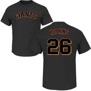 Men's San Francisco Giants ＃26 TJ Hopkins Black Roster Name & Number T-Shirt