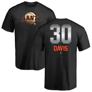 Men's San Francisco Giants ＃30 Chili Davis Black Branded Midnight Mascot T-Shirt