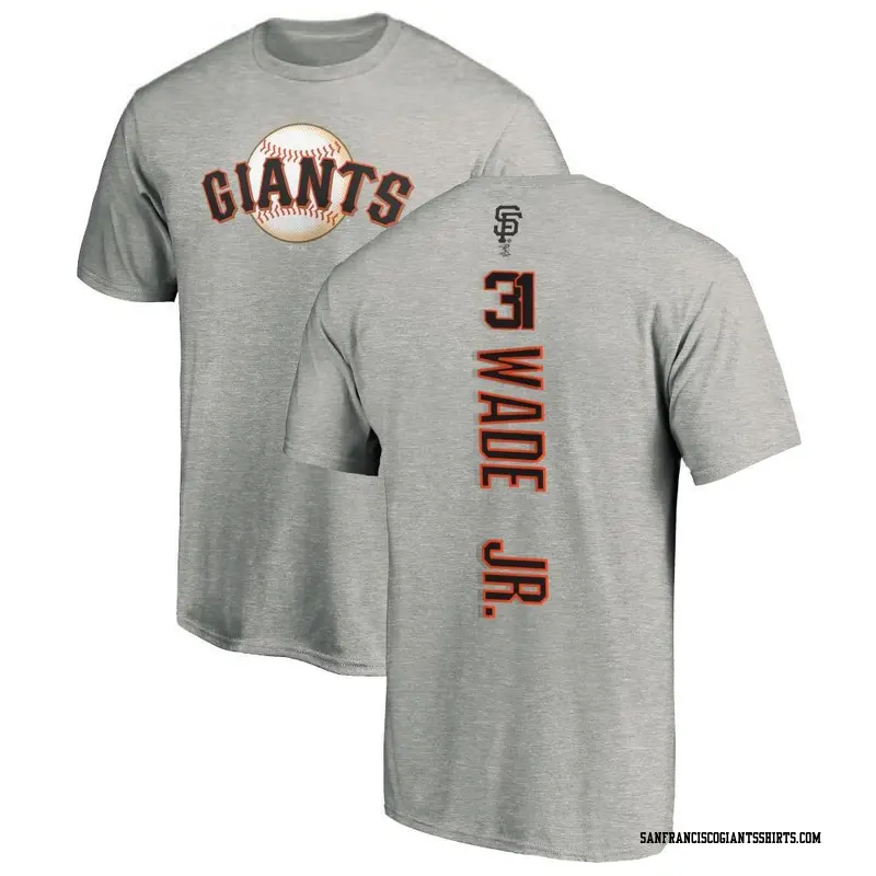 Men's San Francisco Giants ＃31 LaMonte Wade Jr. Ash Backer T-Shirt