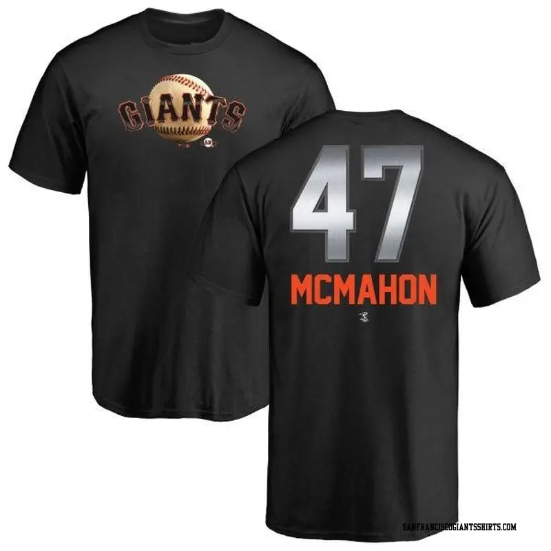 Men's San Francisco Giants ＃47 Don Mcmahon Black Branded Midnight Mascot T-Shirt