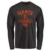 Men's San Francisco Giants ＃49 Tyler Fitzgerald Black Base Runner Long Sleeve T-Shirt