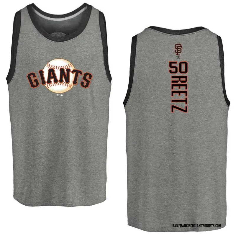 Men's San Francisco Giants ＃50 Jakson Reetz Gray Backer Tank Heathered