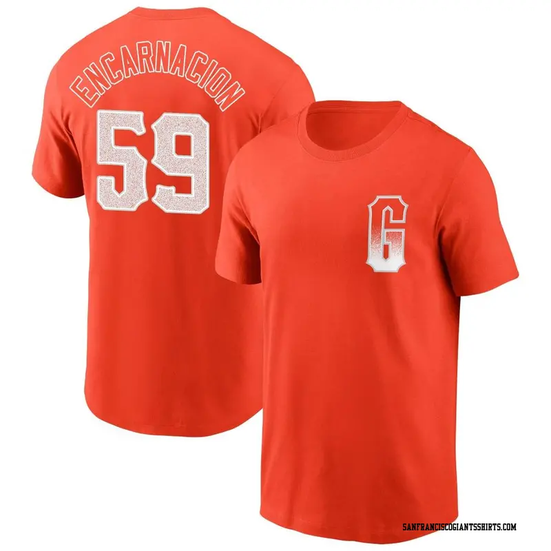 Men's San Francisco Giants ＃59 Jerar Encarnacion Orange City Connect Name & Number T-Shirt