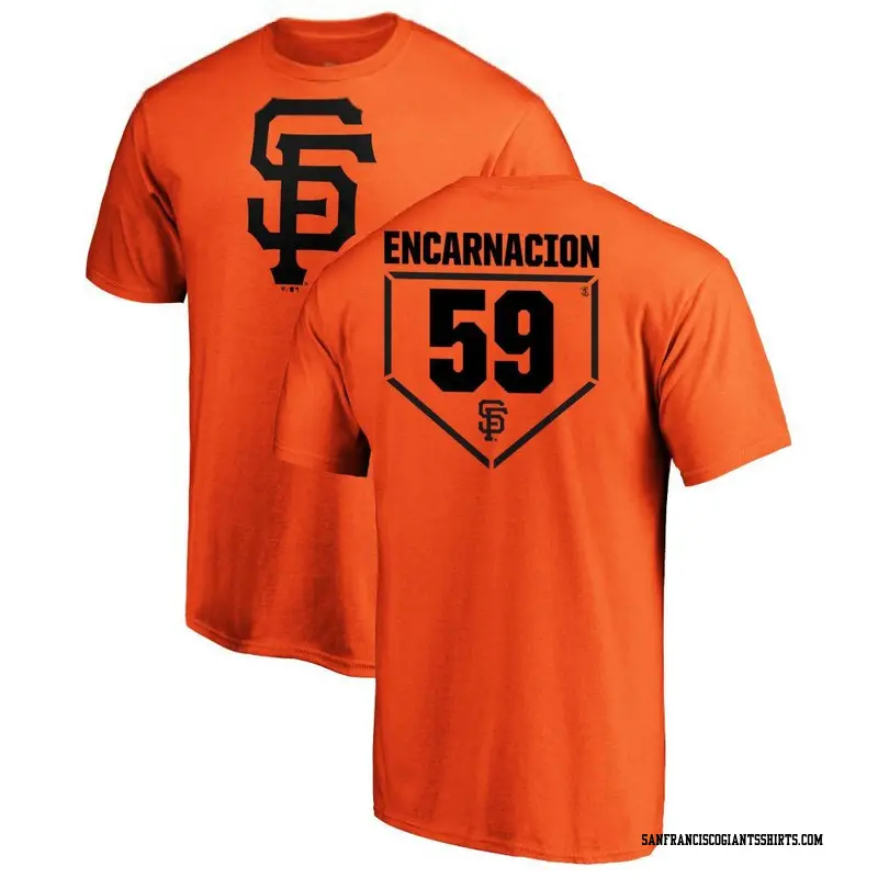 Men's San Francisco Giants ＃59 Jerar Encarnacion Orange RBI T-Shirt