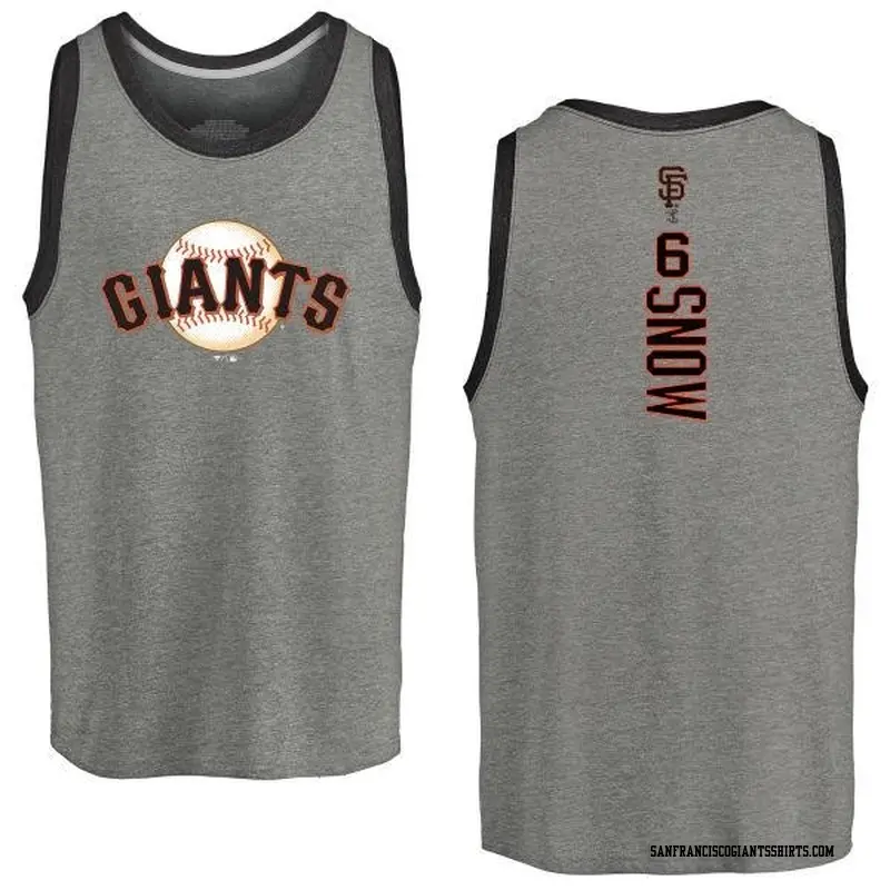 Men's San Francisco Giants ＃6 J.t. Snow Gray Branded Backer Tank Heathered