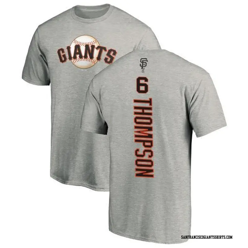 Men's San Francisco Giants ＃6 Robby Thompson Ash Backer T-Shirt