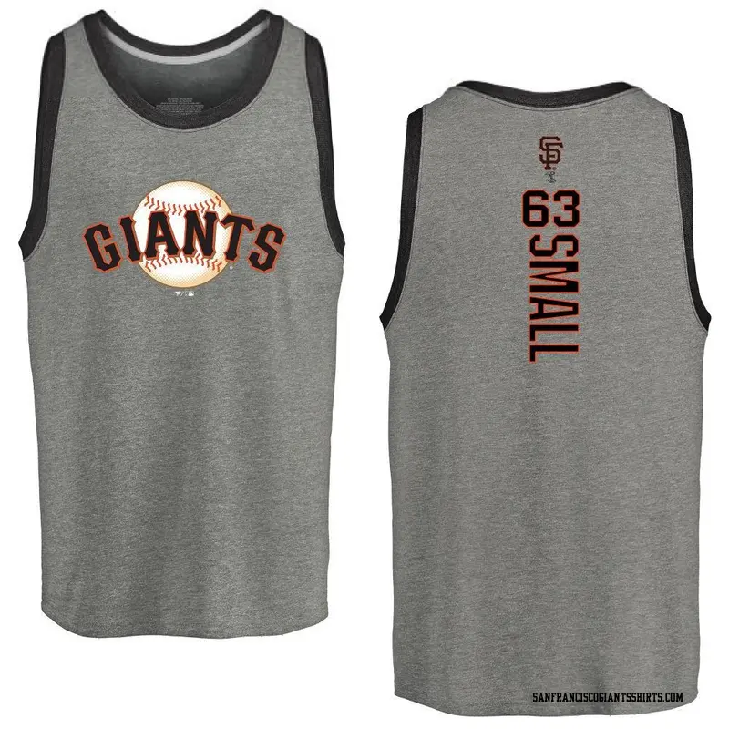 Men's San Francisco Giants ＃63 Ethan Small Gray Backer Tank Heathered