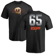 Men's San Francisco Giants ＃65 Landen Roupp Black Midnight Mascot T-Shirt