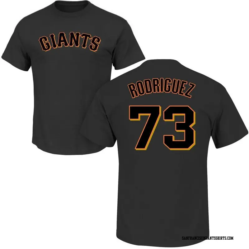 Men's San Francisco Giants ＃73 Randy Rodriguez Black Roster Name & Number T-Shirt