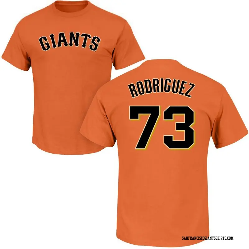 Men's San Francisco Giants ＃73 Randy Rodriguez Orange Roster Name & Number T-Shirt