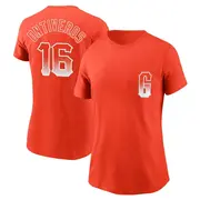 Women's San Francisco Giants ＃16 Steve Ontiveros Orange City Connect Name & Number T-Shirt