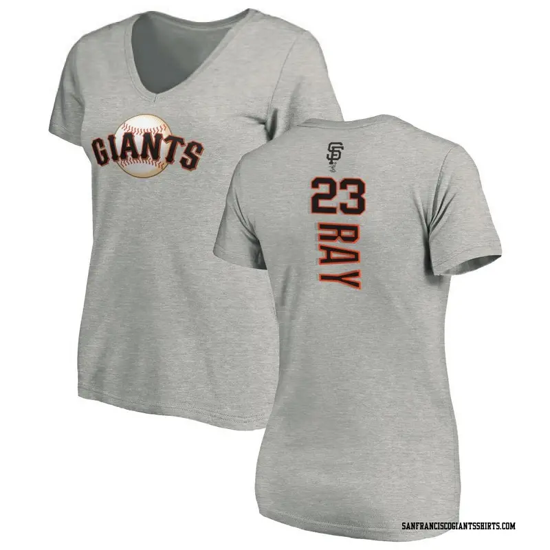 Women's San Francisco Giants ＃23 Robbie Ray Ash Backer Slim Fit T-Shirt