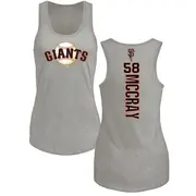 Women's San Francisco Giants ＃58 Grant McCray Ash Backer Tank Top