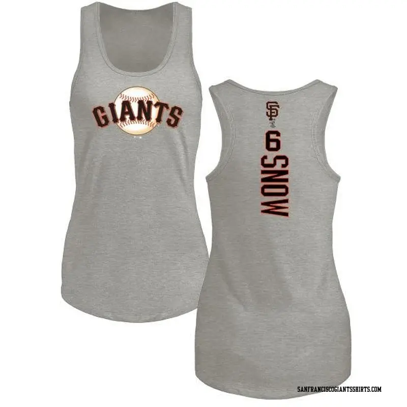 Women's San Francisco Giants ＃6 J.t. Snow Ash Branded Backer Tank Top