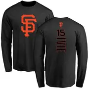 Youth San Francisco Giants ＃15 Mike Ivie Black Backer Long Sleeve T-Shirt