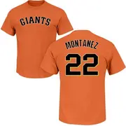 Youth San Francisco Giants ＃22 Willie Montanez Orange Roster Name & Number T-Shirt