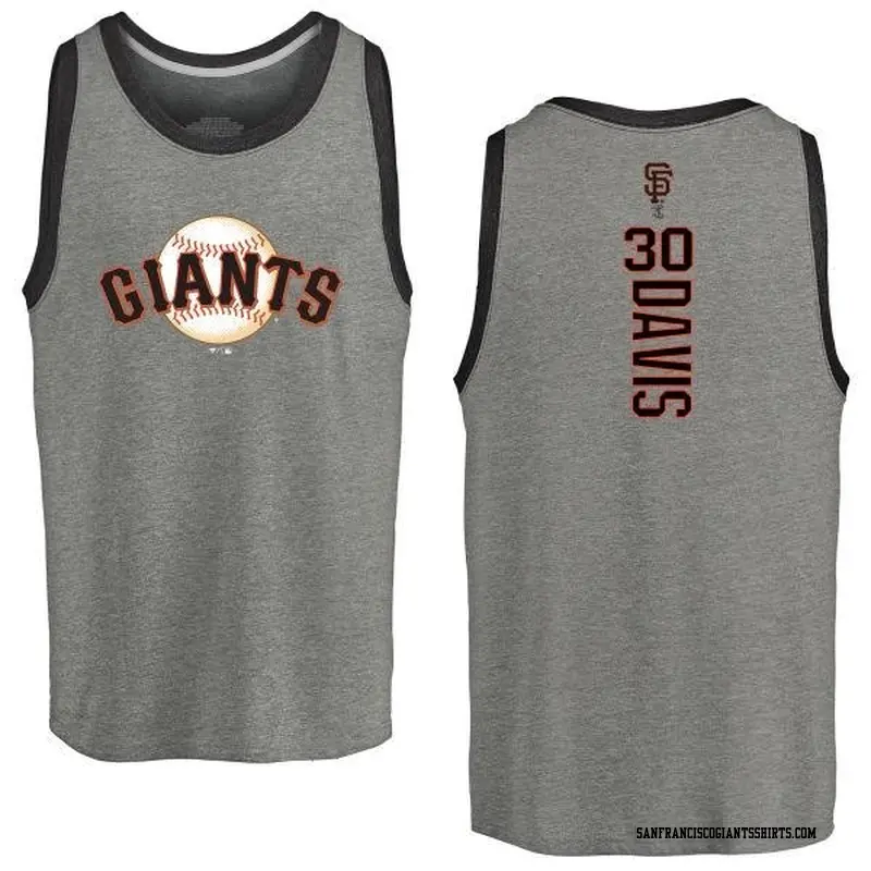 Youth San Francisco Giants ＃30 Chili Davis Gray Branded Backer Tank Heathered