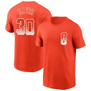 Youth San Francisco Giants ＃30 Chili Davis Orange City Connect Name & Number T-Shirt