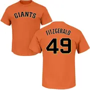 Youth San Francisco Giants ＃49 Tyler Fitzgerald Orange Roster Name & Number T-Shirt