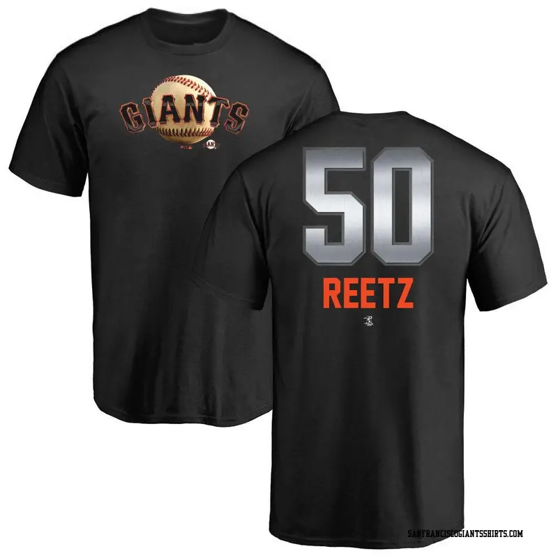 Youth San Francisco Giants ＃50 Jakson Reetz Black Midnight Mascot T-Shirt