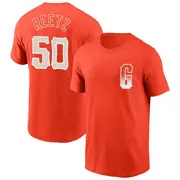 Youth San Francisco Giants ＃50 Jakson Reetz Orange City Connect Name & Number T-Shirt