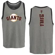 Youth San Francisco Giants ＃58 Nick Avila Gray Backer Tank Heathered