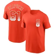 Youth San Francisco Giants ＃61 Thomas Szapucki Orange City Connect Name & Number T-Shirt