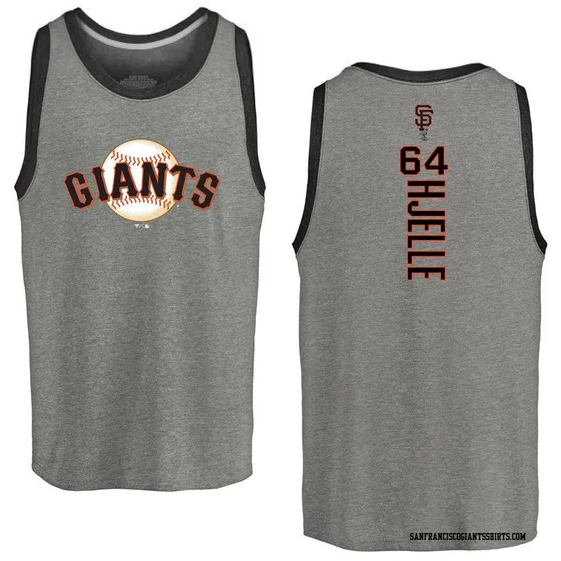 Youth San Francisco Giants ＃64 Sean Hjelle Gray Branded Backer Tank Heathered