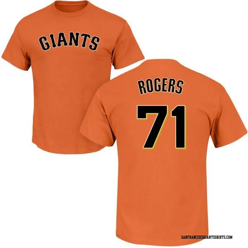 Youth San Francisco Giants ＃71 Tyler Rogers Orange Roster Name & Number T-Shirt